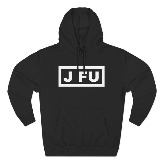 J FU Classic Premium Hoodie — Large White Logo